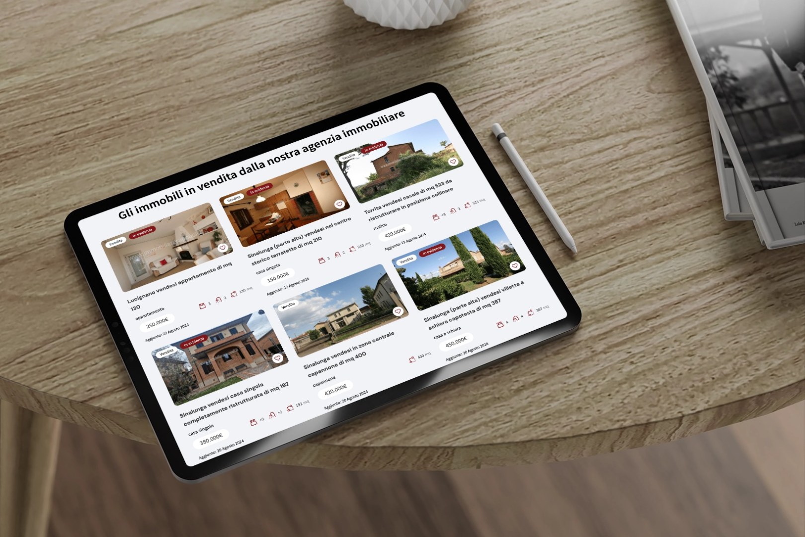 Full screen tablet mockup design