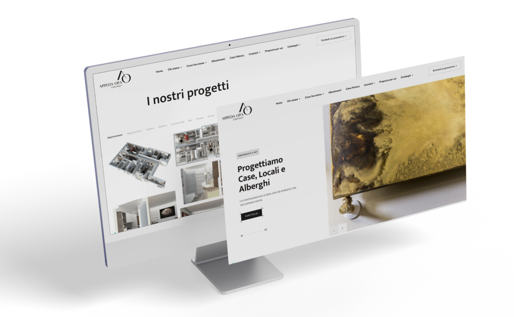 Monitor screen mockup 3d rendering (2)