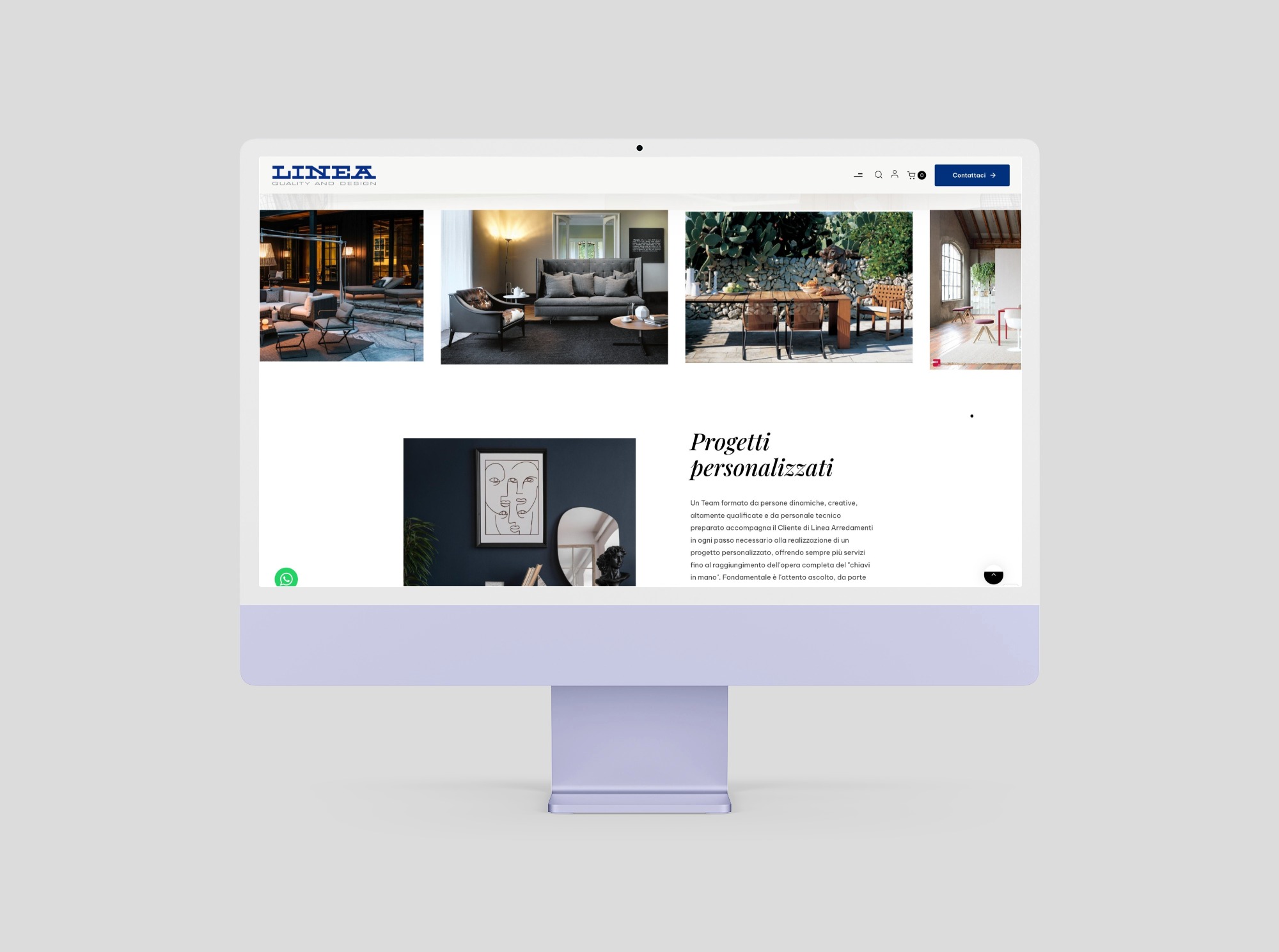 purple desktop computer mockup